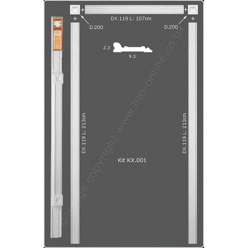 Door Kit Axxent Collection - 2130mm x 1070mm White