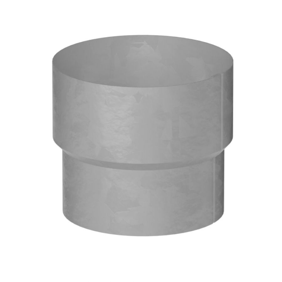 Galeco Steel Round Offset Downpipe Kit Galvanised - 100mm Diameter