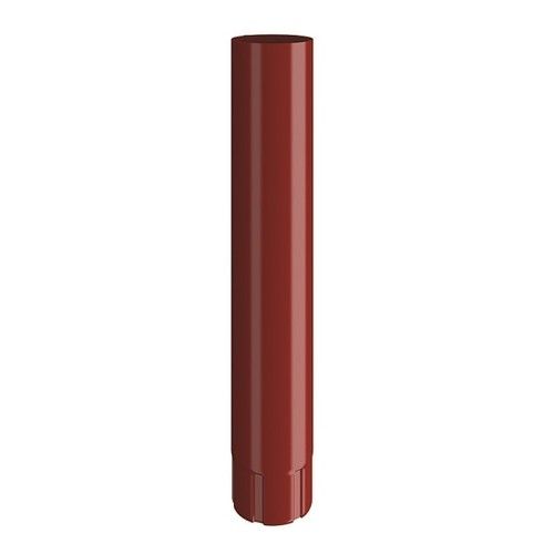 Lindab Steel Intermediate Downpipe - 87mm x 0.5mtr Dark Red