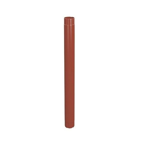 Lindab Steel Intermediate Downpipe - 100mm x 1mtr Tile Red