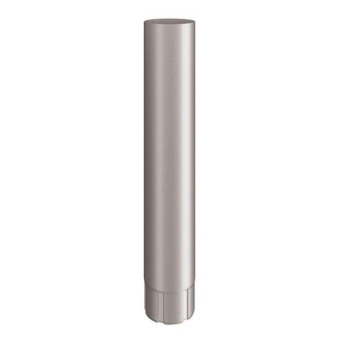 Lindab Steel Intermediate Downpipe - 120mm x 1mtr Silver Metallic