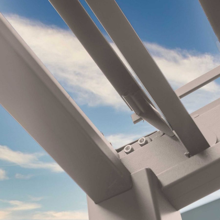 Proteus Aluminium Pergola - 3000mm Square - Pebble Grey