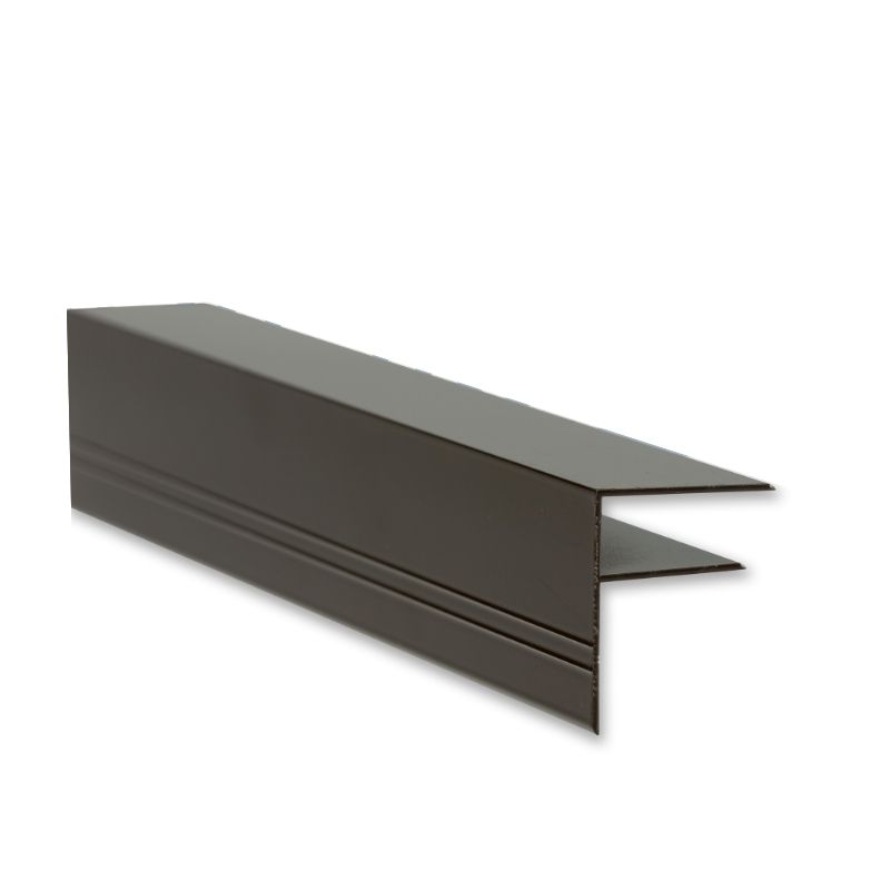 Exitex Aluminium F Section - 16mm x 3mtr Brown