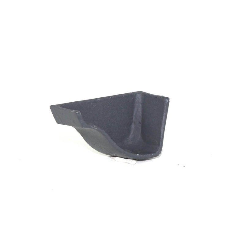 Cast Iron Ogee Gutter Left Hand Internal Stopend - 125mm Primed
