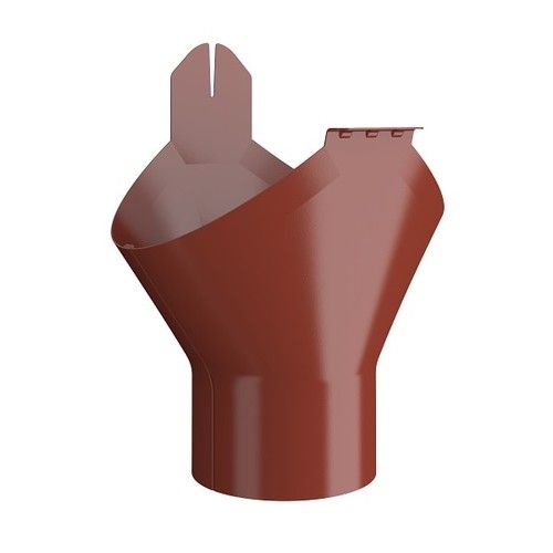 Lindab Steel Gutter Outlet 75mm - 150mm Tile Red