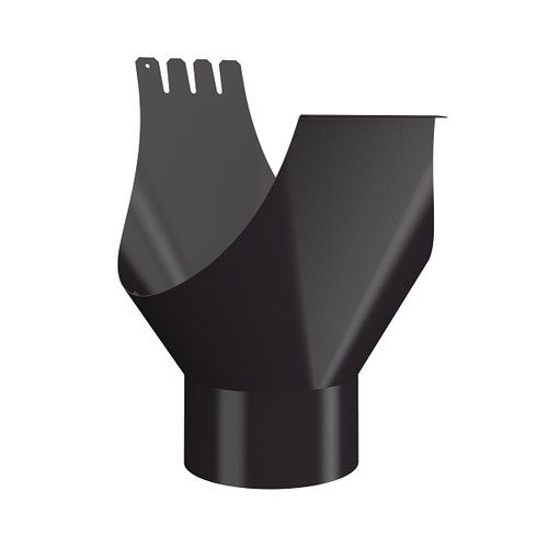 Lindab Steel Gutter Outlet 120mm - 190mm Coffee Brown