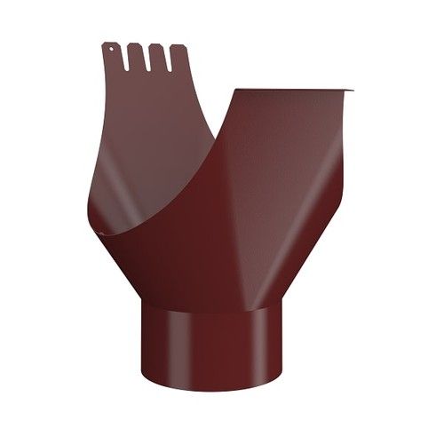 Lindab Steel Gutter Outlet 120mm - 190mm Dark Red