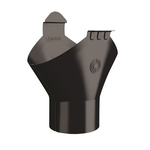 Lindab Steel Gutter Outlet 75mm - 100mm Black