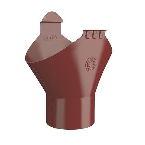 Lindab Steel Gutter Outlet 87mm - 100mm Dark Red