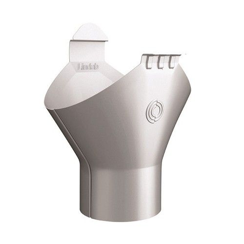 Lindab Steel Gutter Outlet 87mm - 100mm Silver Metallic