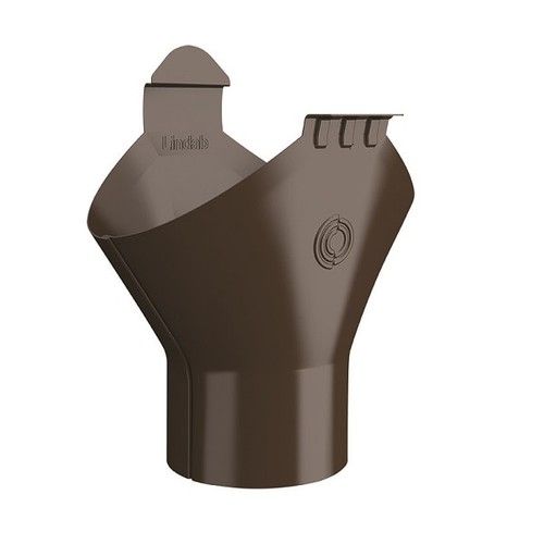 Lindab Steel Gutter Outlet 87mm - 125mm Brown