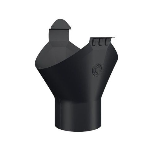 Lindab Steel Gutter Outlet 100mm - 150mm Matte Black