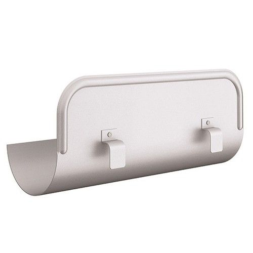 Lindab Steel Gutter Straight Overflow Protector - 125mm Silver Metallic