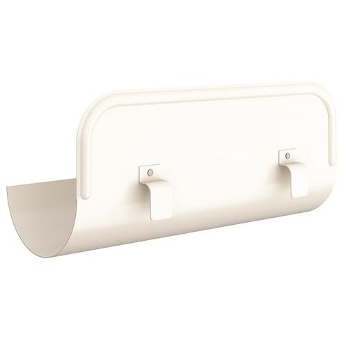Lindab Steel Gutter Straight Overflow Protector - 150mm Antique White