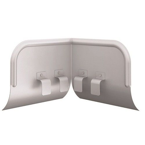 Lindab Steel Gutter Corner Overflow Protector - Silver Metallic