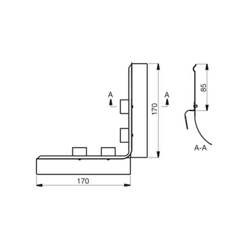 Lindab Steel Gutter Corner Overflow Protector - Silver Metallic