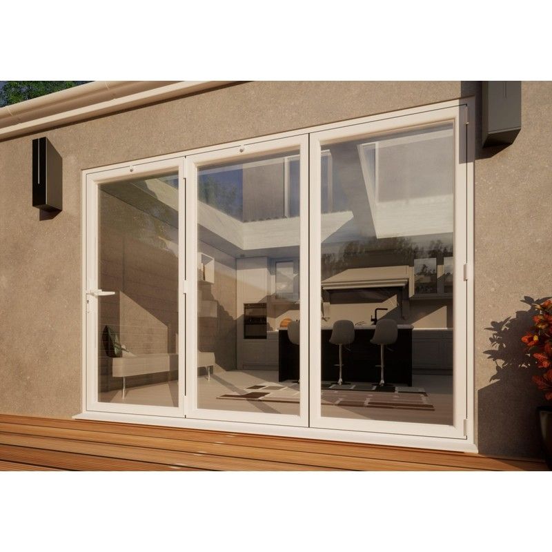 PVC Bifold Door Part Q Compliant - 3000mm White - 3 Right