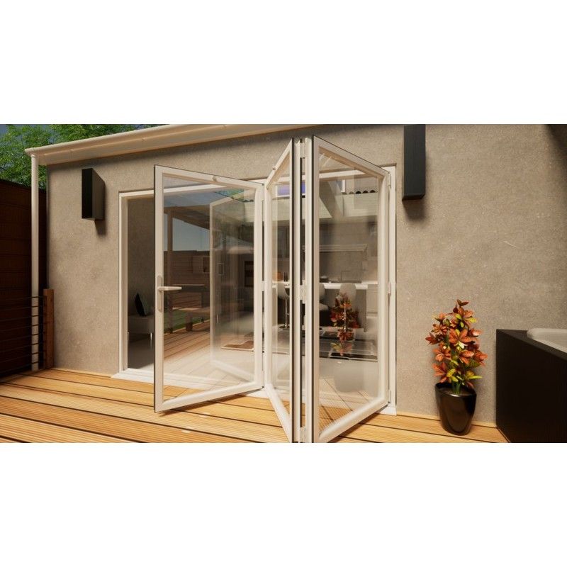 PVC Bifold Door Part Q Compliant - 3000mm White - 3 Right