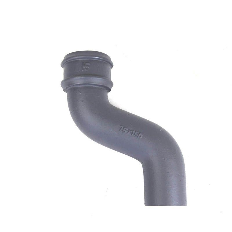 Cast Iron Round Downpipe Offset - 150mm Projection 100mm Primed