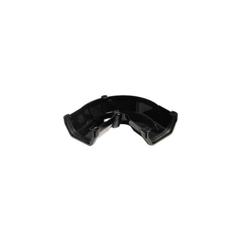 FloPlast Square Gutter Adjustable Angle - 50 to 156 Degree x 114mm Black