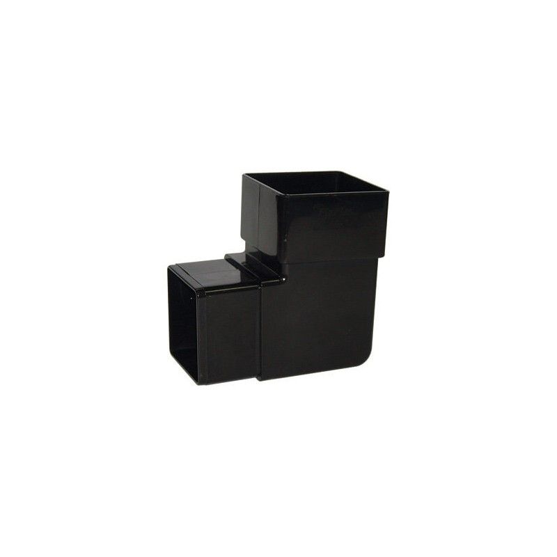 FloPlast Square Downpipe Bend - 92.5 Degree Black