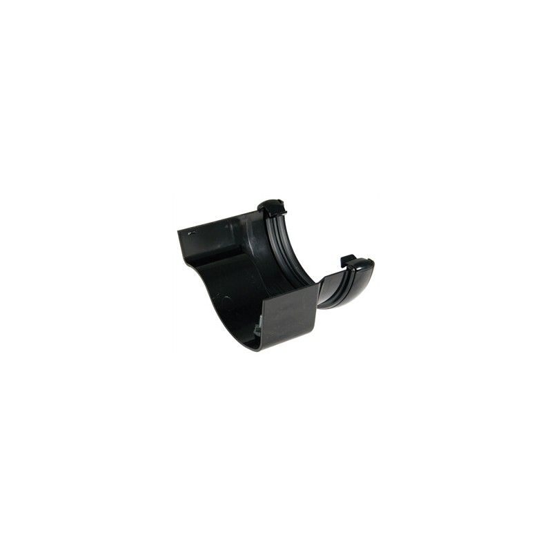 FloPlast PVC Half Round to Cast Iron Ogee Right Hand Gutter Adaptor - Black
