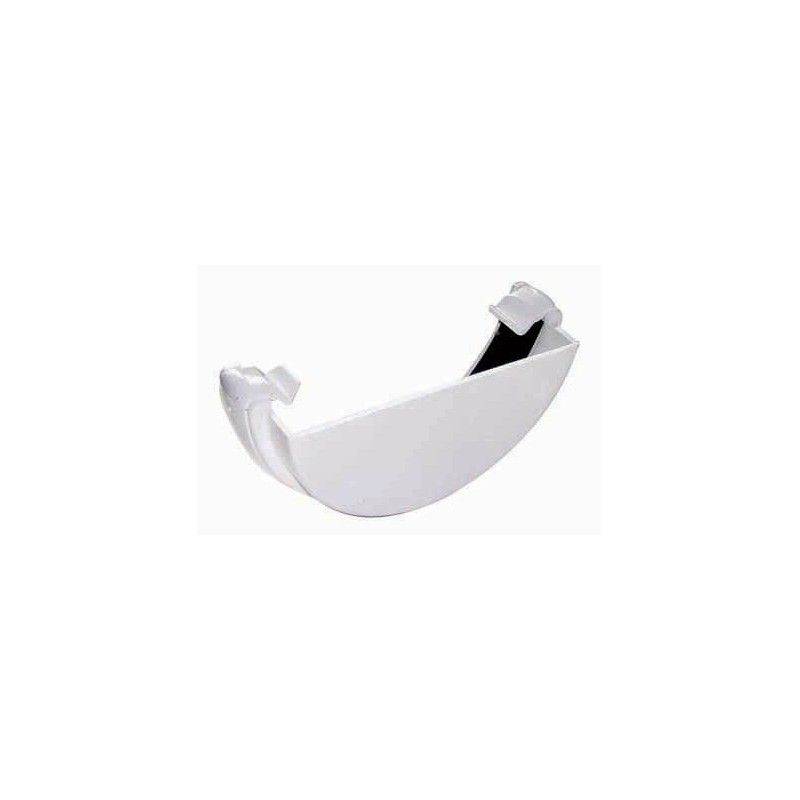 FloPlast Half Round Gutter External Stopend - 112mm White