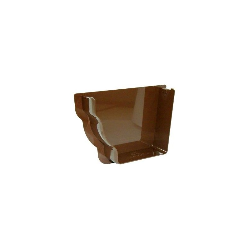 FloPlast Ogee Gutter Internal Stopend Left Hand - 110mm x 80mm Brown