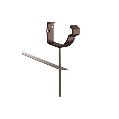 Lindab Steel Gutter Rise & Fall Bracket - 100mm Coffee Brown