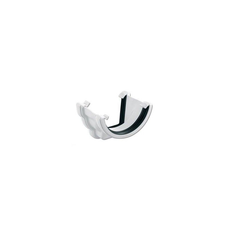 FloPlast PVC Half Round to PVC Ogee Right Hand Gutter Adaptor - White