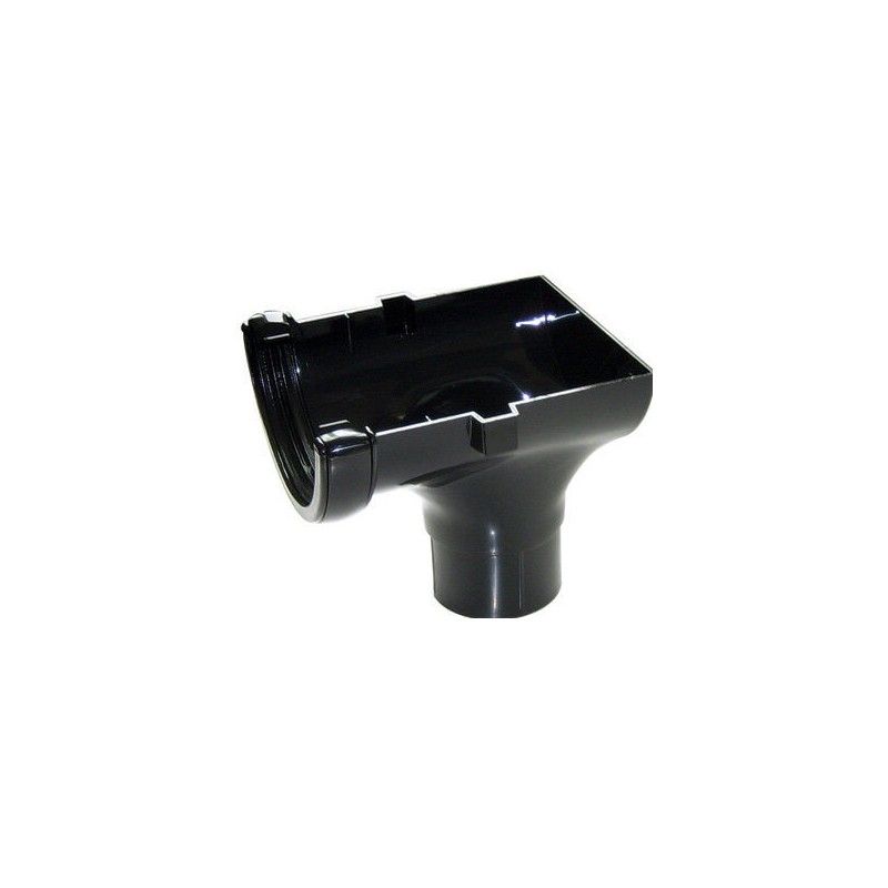 FloPlast Mini Gutter Stopend Outlet - 76mm Black