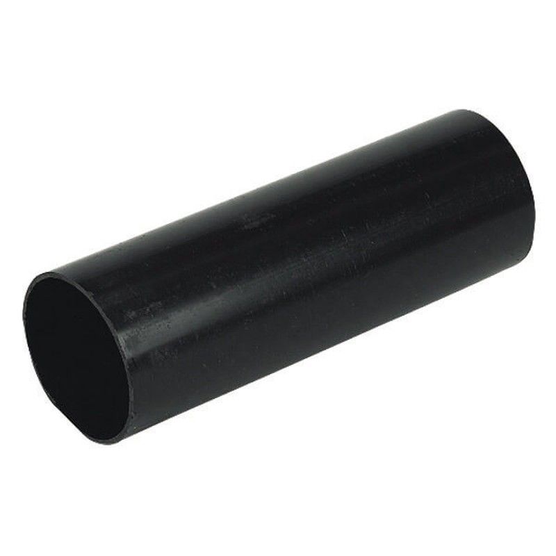 FloPlast Round Downpipe - 68mm x 2.5mtr Black