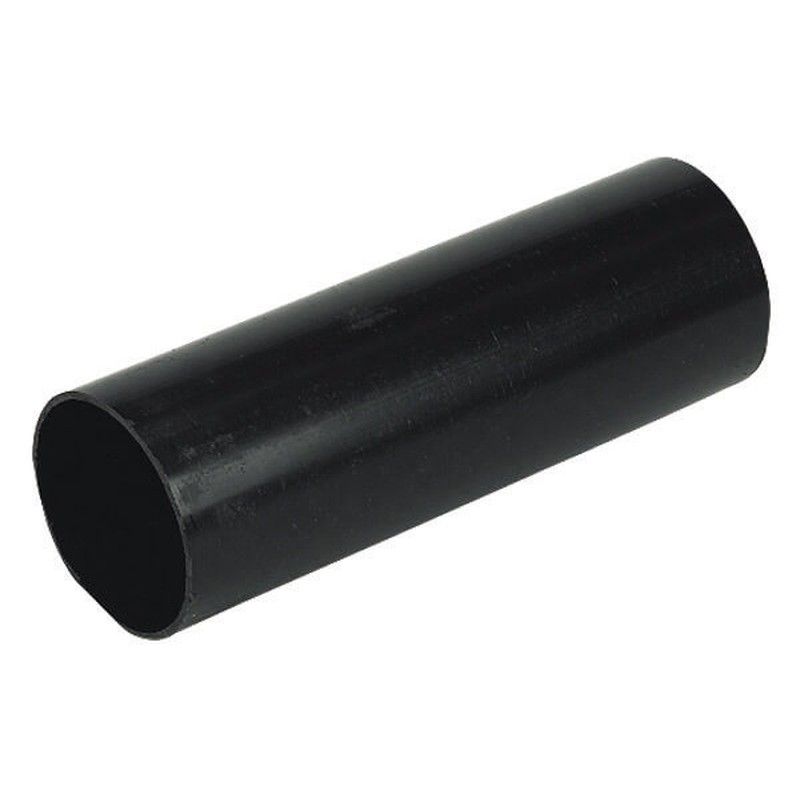 FloPlast Round Downpipe - 68mm x 4mtr Black