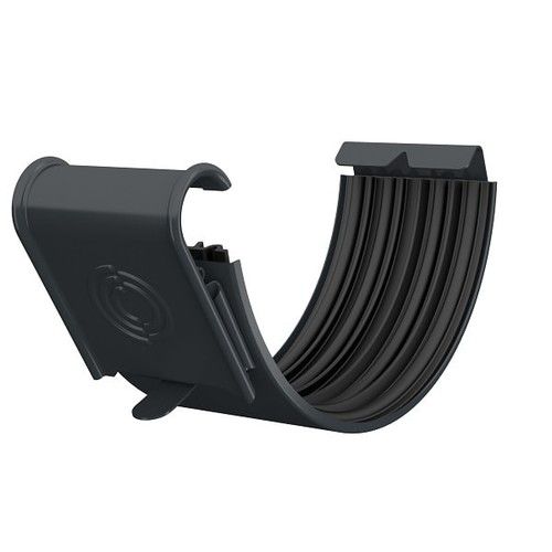 Lindab Steel Gutter Union - 125mm Anthracite Grey