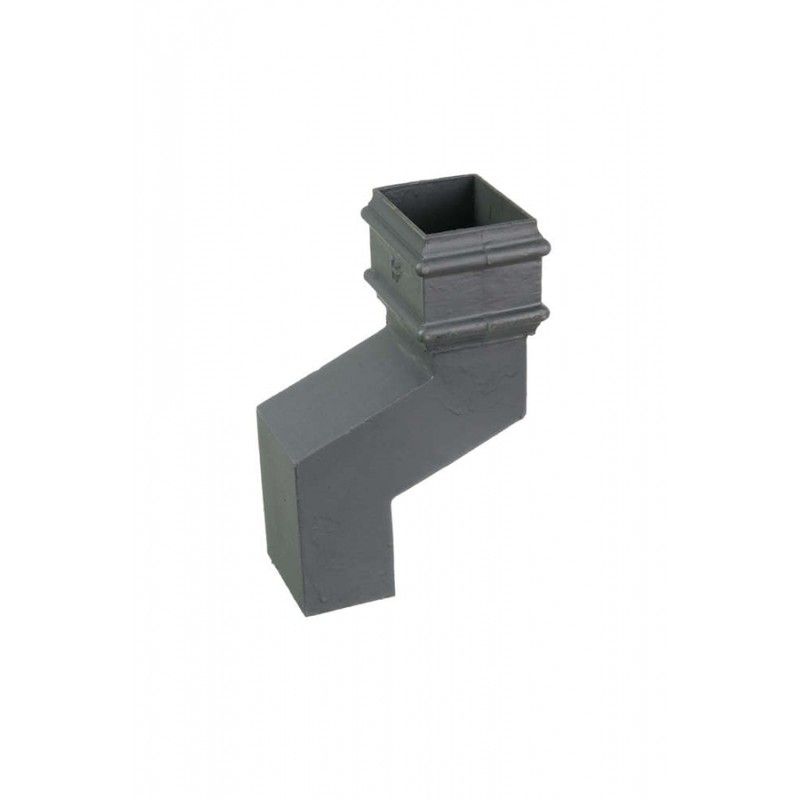 Cast Iron Rectangular Downpipe - 230mm Front Projection 100mm x 75mm Primed
