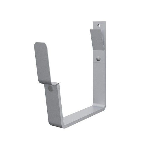 Lindab Rectangular Steel Gutter 70mm Flex-Fit Fascia Bracket - 140mm Silver Metallic