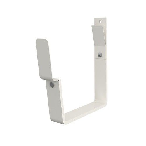 Lindab Rectangular Steel Gutter 70mm Flex-Fit Fascia Bracket - 140mm Antique White
