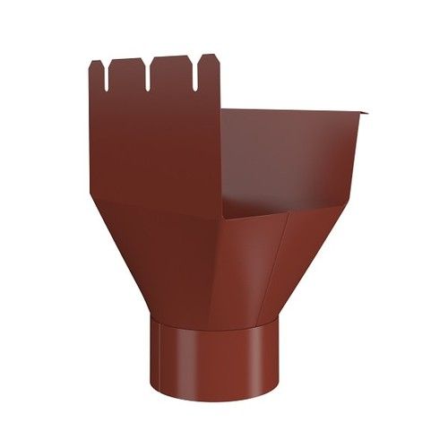 Lindab Rectangular Steel Gutter Outlet 75mm - 140mm Tile Red