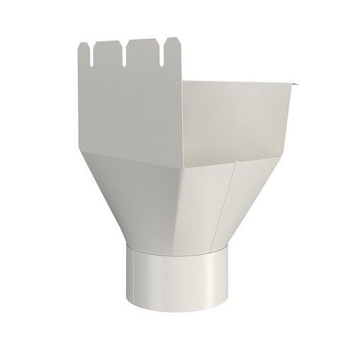 Lindab Rectangular Steel Gutter Outlet 87mm - 140mm Antique White