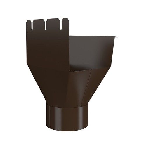 Lindab Rectangular Steel Gutter Outlet 100mm - 140mm Brown