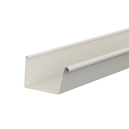 Lindab Rectangular Steel Gutter - 140mm x 3mtr Antique White