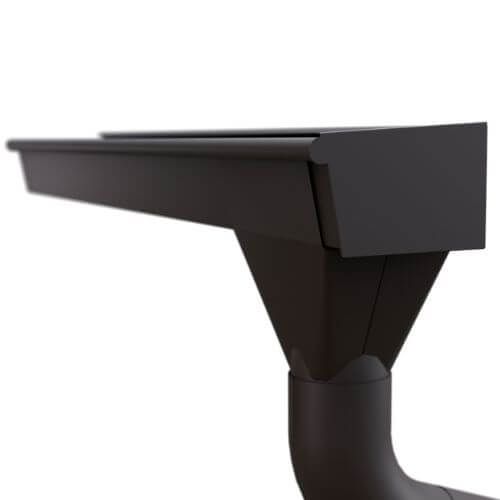 Lindab Rectangular Steel Gutter Union - 140mm Coffee Brown