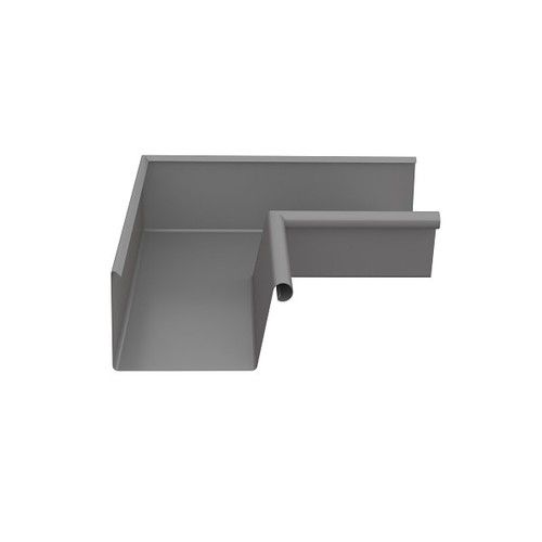Lindab Rectangular Steel Gutter Internal Angle 90 - 140mm Anthracite Metallic