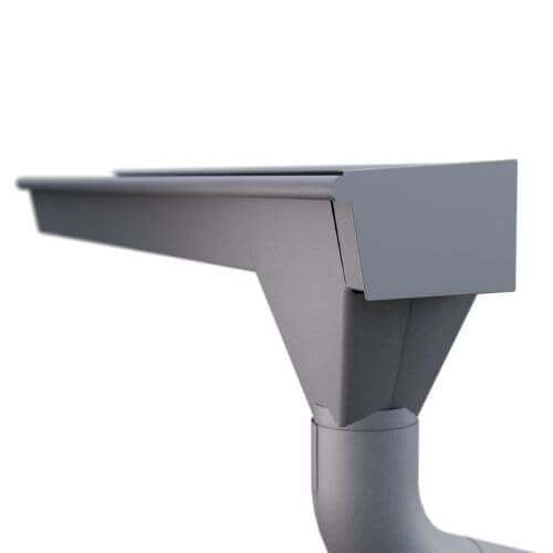 Lindab Rectangular Steel Gutter Internal Angle 90 - 140mm Anthracite Metallic