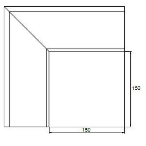 Lindab Rectangular Steel Gutter External Angle 90 - 140mm Silver Metallic