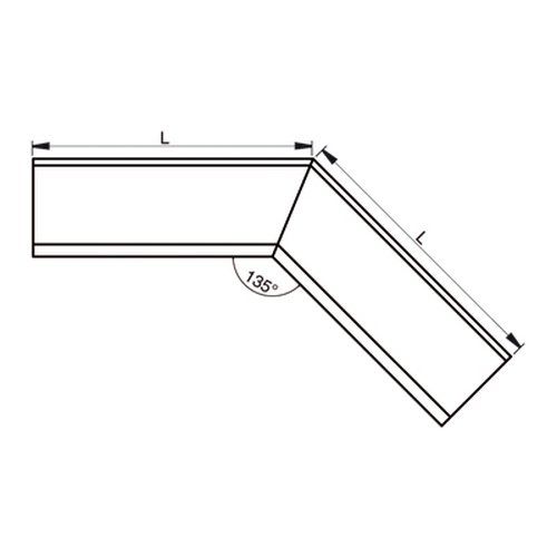 Lindab Steel Gutter Internal Angle 135 - 100mm Tile Red