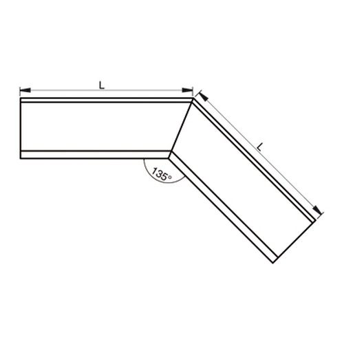 Lindab Magestic Steel Gutter Internal Angle 135 - 150mm Galvanised