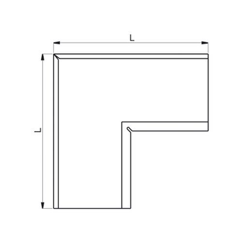 Lindab Steel Gutter Internal Angle 90 - 100mm Coffee Brown