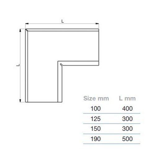 Lindab Steel Gutter Internal Angle 90 - 150mm Graphite