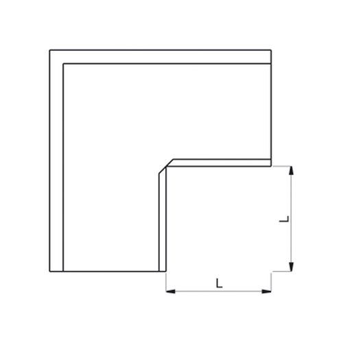 Lindab Steel Gutter External Angle 90 - 100mm Graphite